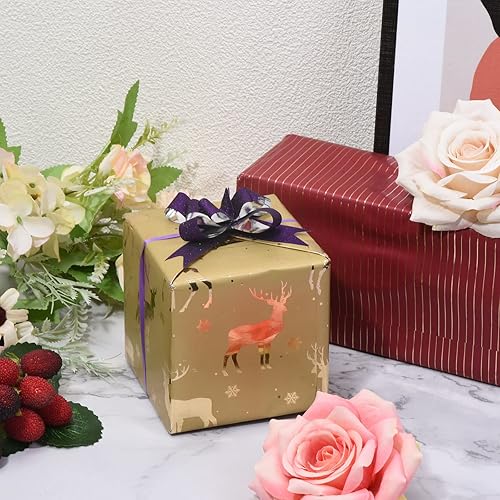 Miniatura 6 de PATIKIL Cinta de lazos de 2 pulgadas, paquete de 40 lazos decorativos para bodas, fiestas, cumpleaños, decoraciones de tono plateado