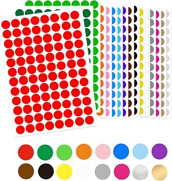 1180 Gommine Adesive Rotonde Da 1 Cm Per Scrapbooking - Vinile HD Per Interno/esterno - 3