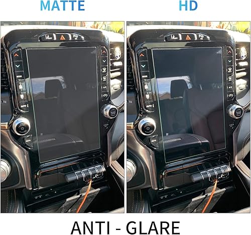 Miniatura 4 de Carwiner Protector de pantalla mate compatible con Dodge Ram de 12 pulgadas 2019-2025 1500 2500 3500 antirreflejos, protección de navegación de