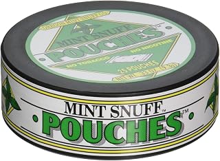 Original Mint Snuff, Non-tobacco, 5 Cans (Original Peppermint Pouch)