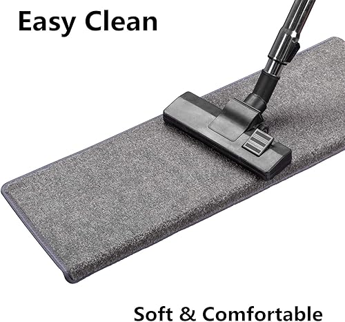 Miniatura 10 de Alfombra antideslizante de punta redondeada para escaleras, almohadillas para escaleras interiores, autoadhesivas, antideslizantes y lavables