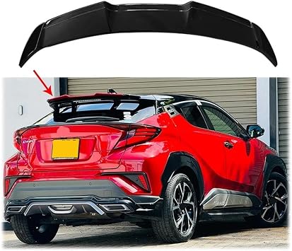 Modified Roof Spoiler Rear Wing Replacement Part Splitter Deflector Boot Lip Body Kit Accessories Compatible for TOYOTA CHR C-HR 2016-2022Carbon Look