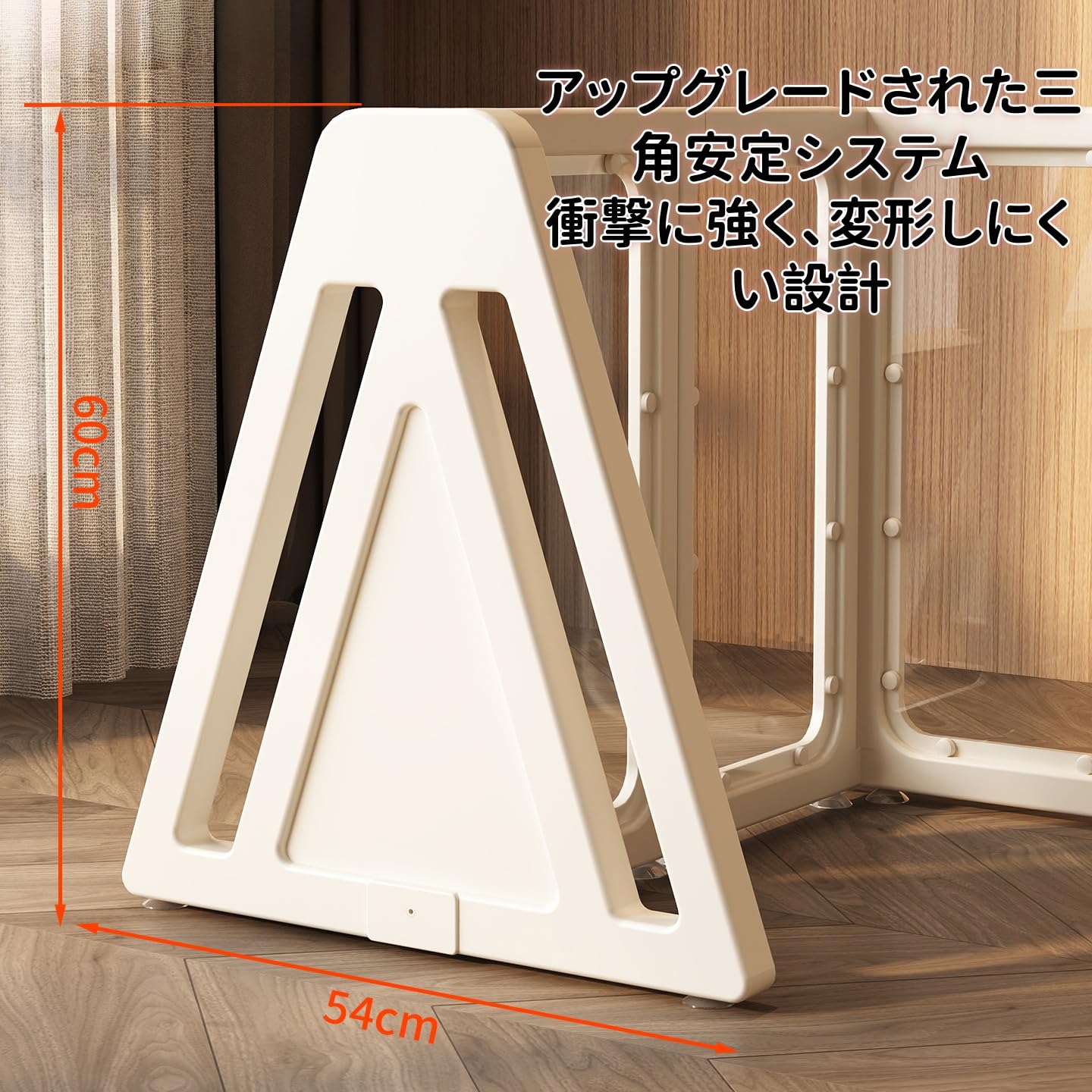 Amazon | THE KOE DO ペットフェンス 60cm 透明 室内 犬用 サークル