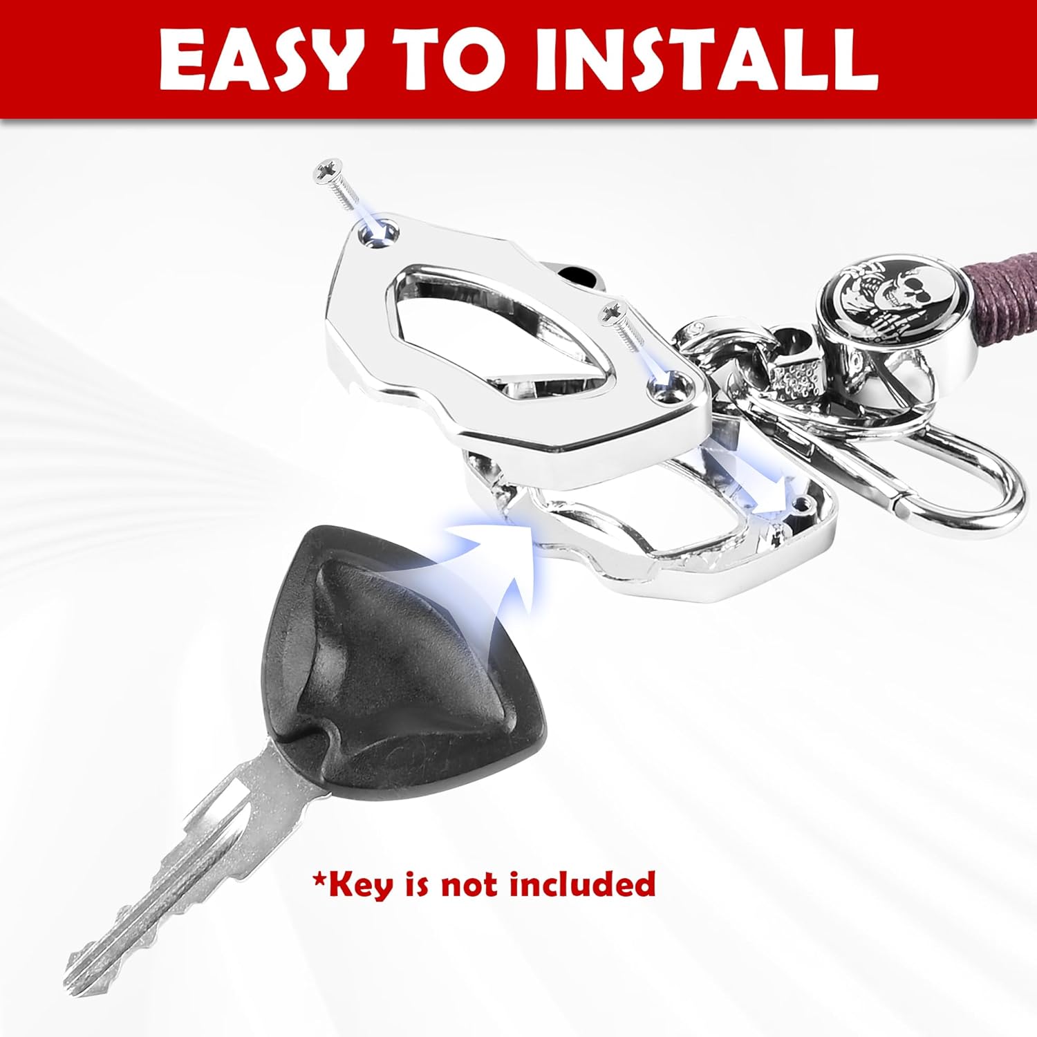 Key Cover Sporty Key Shell Ignition Key Fob Case w/Lanyard For Can-Am Spyder F3 RT RT-S ST RSi RT-L Accessories