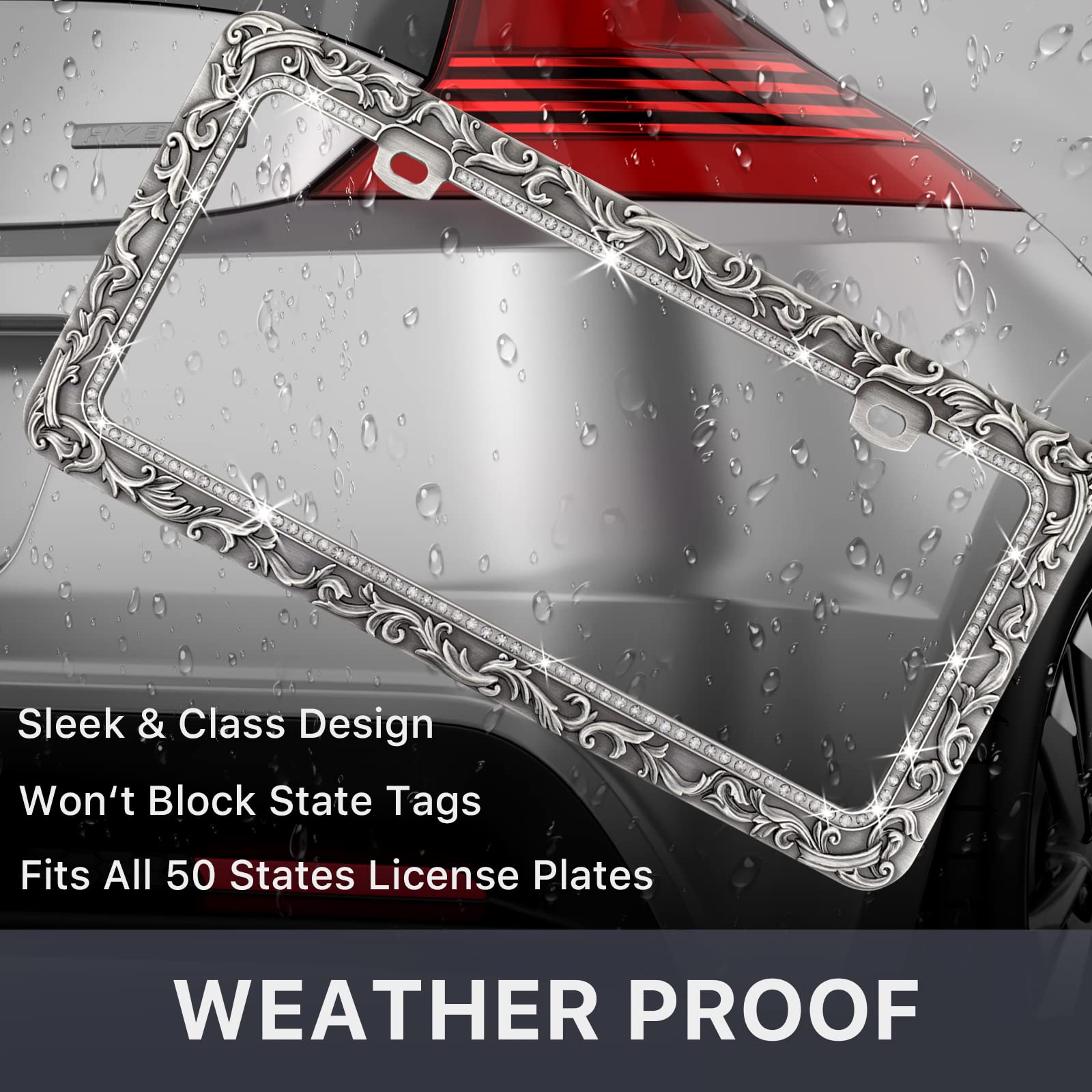 Amazon.com: Valor Metal Car License Plate Frames,Antique Old
