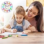 Kids Wall Clock - Non-Ticking, Battery-Operated Time Teaching Clock for Kids, Ideal for Children’s Bedrooms, Playrooms, and Stylish Home Décor - White, 12 Inch