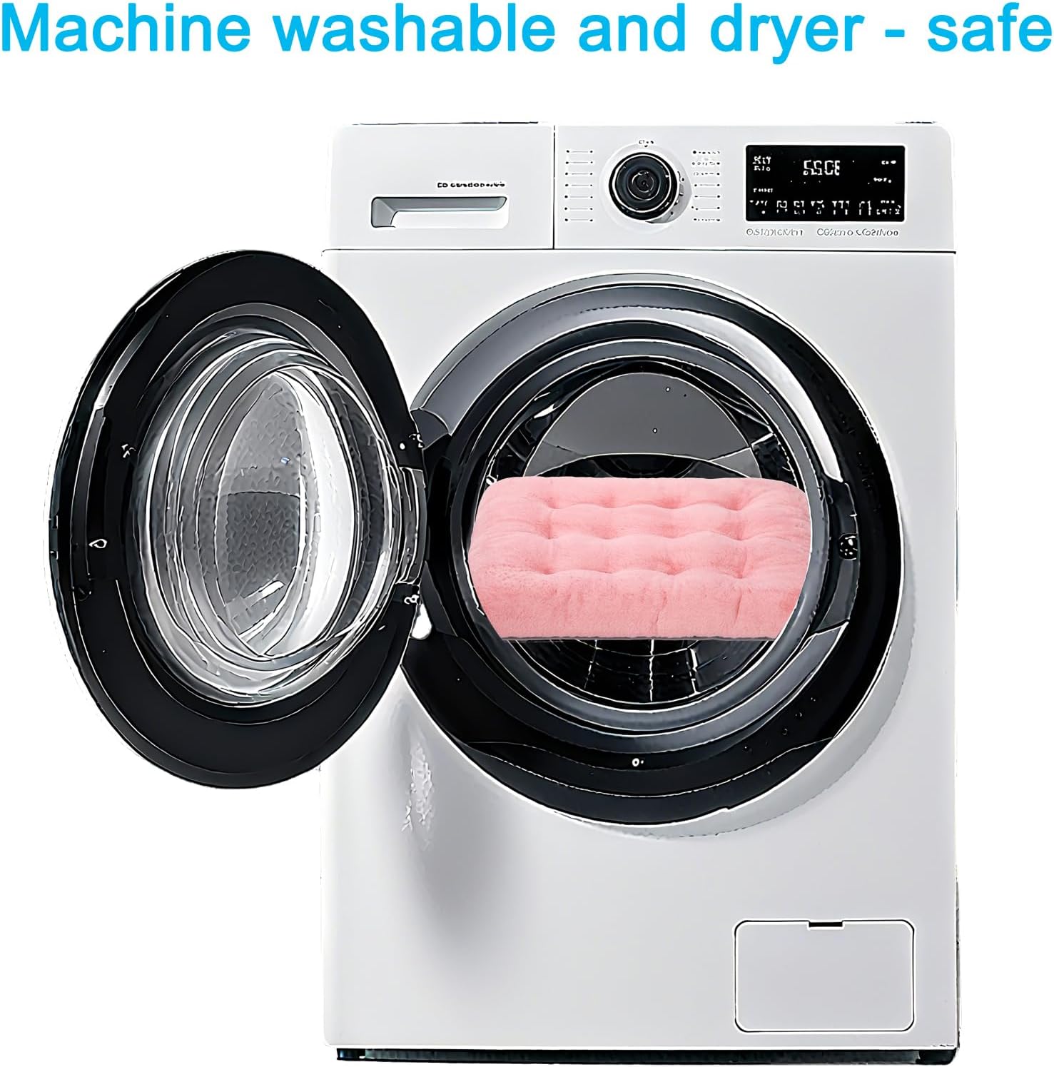 2 Pack Washable Dog Bed, Deluxe Plush Dog Crate Beds with Anti-Slip, Comfy Kennel Pad Pet Sleeping Mat for Large, Medium and Small Dogs (2 Pack x Pink, 35.0" L x 23.0" W x 3.0" Th)