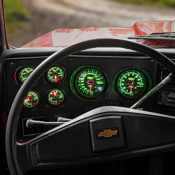 GlowShift 6-Gauge Cluster Dash Kit Fits 73-87 Chevy C10 Square Body