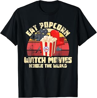 Retro Movie Night Gift Idea Film Food Lover Popcorn T-Shirt