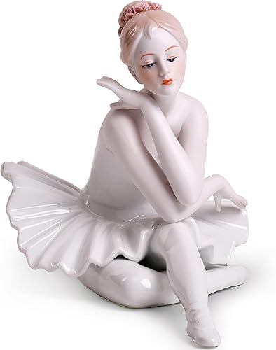 MTME Figuras de porcelana de bailarines de ballet postura D, estatua esculpida, manualidades, artículos de arte, escultura, decoración del hogar
