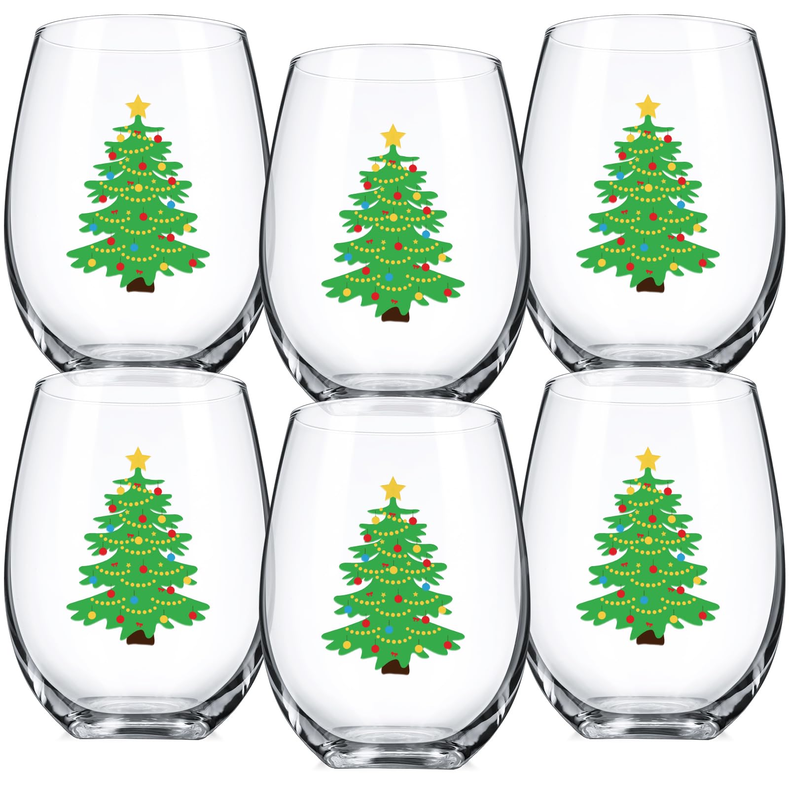 Christmas Stemless Wine Glass