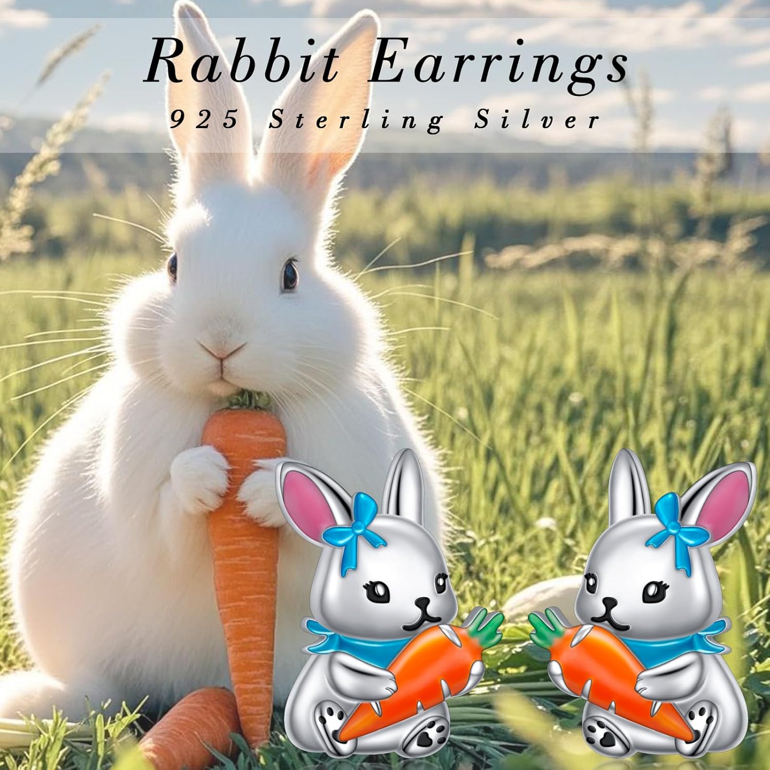 Easter Bunny Earrings for Women S925 Sterling Silver Easter St Patricks Day Gift for Women Daughter - Image 7