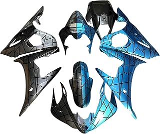 Bruce & Shark(ブルース・サメ)YZF 600 R6カウル 適用ヤマハ YZF 600 R6 2005 カウル 加工不要 射出成型 カスタム対応 ボルトセット付き 外装パーツセット カスタムパーツ カウルセット 塗装作業あり タイプ173