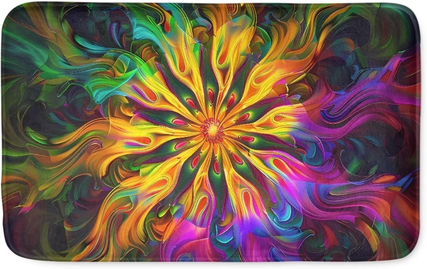 Orange Bat Welcome Door Mat, Non Slip Backing, Easy Clean, Indoor Door mat for Entry Way