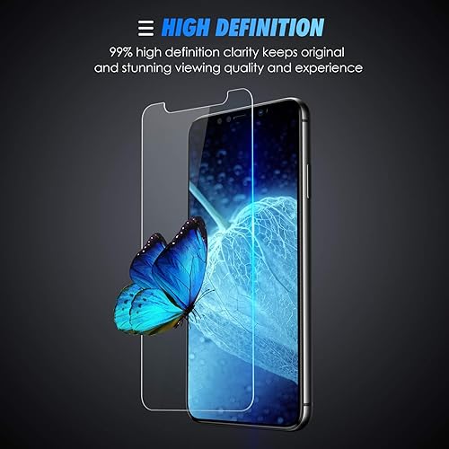 Miniatura 8 de Protector de pantalla para iPhone XC, cristal templado resistente a los arañazos, 4 unidades