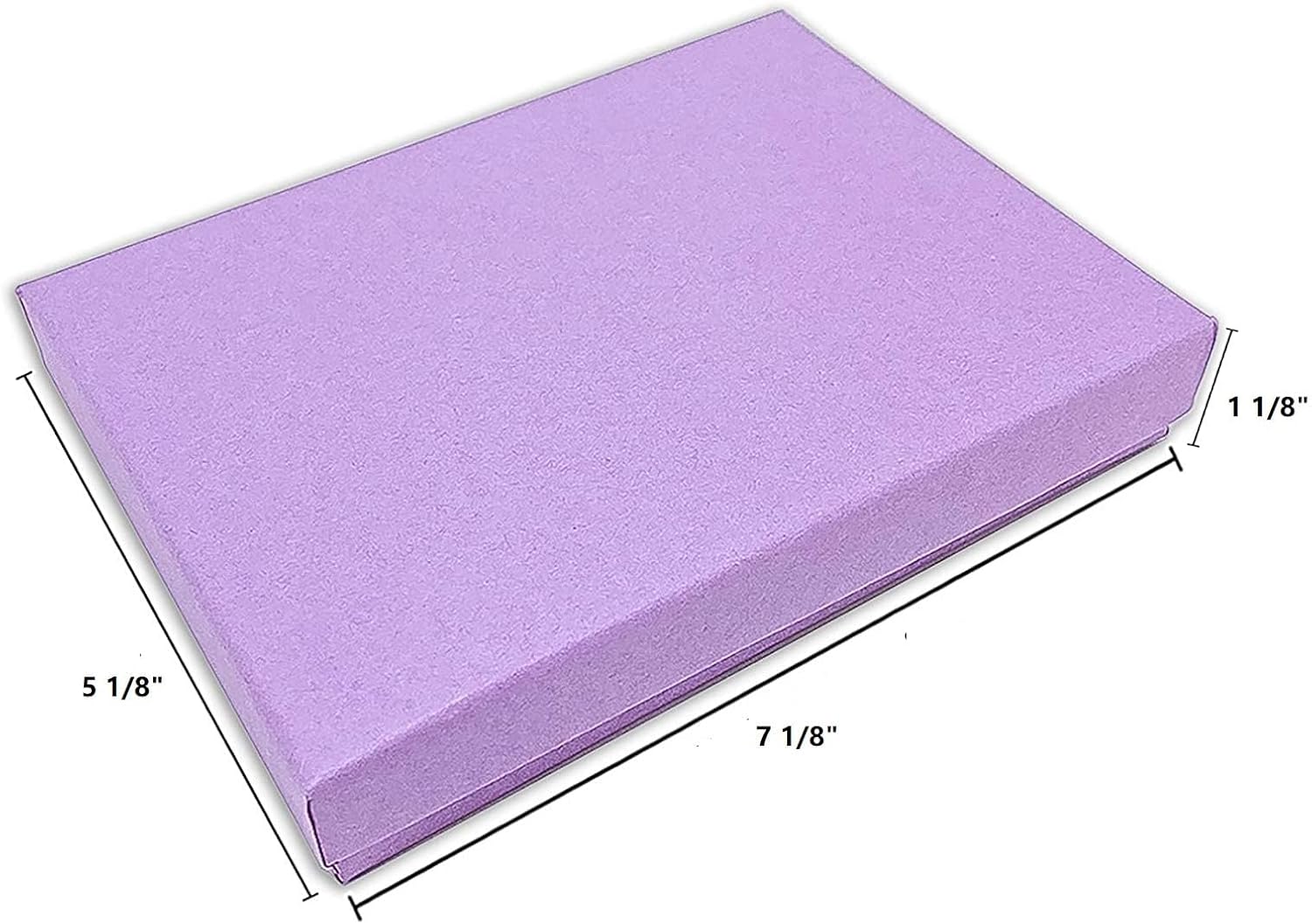 RJ Displays 15 Pack Matte Purple Cotton Filled Paper Cardboard Jewelry Necklaces, Bracelets, Jewelry Sets, Watches, Belt Buckles Gift Packaging, and Retail Display Boxes Size: 7" x 5" x 1-1/8" Inch
