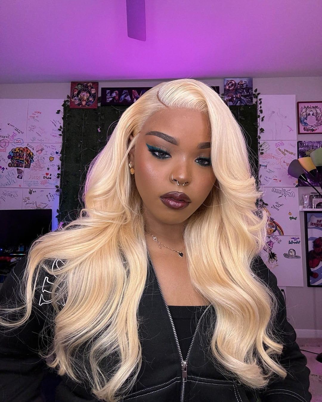 613 Lace Front Wig Human Hair 200% Density Blonde wig Human Hair 13x6 Body Wave Blonde Wigs for Women Brazilian Virgin HD Transparent Lace Front Wigs Pre Plucked 22 Inch