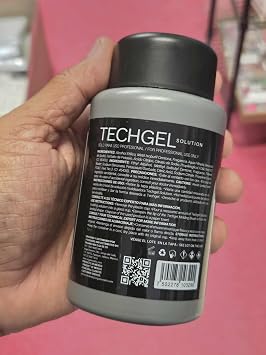Organic Nails Techgel Polymorized Gel Liquid Solution 8 Fl. Oz. Bottle for Odorless Gel Nails - 240 ml