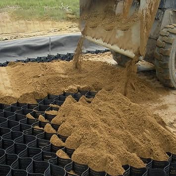 2 Inch Honeycomb Geogrid, Foldable Garden Driveway Gravel Grids Ground Grid Shed Base System Kit, Suitable for Preventing Landslides Size 4x5M/13.1x16.4FT