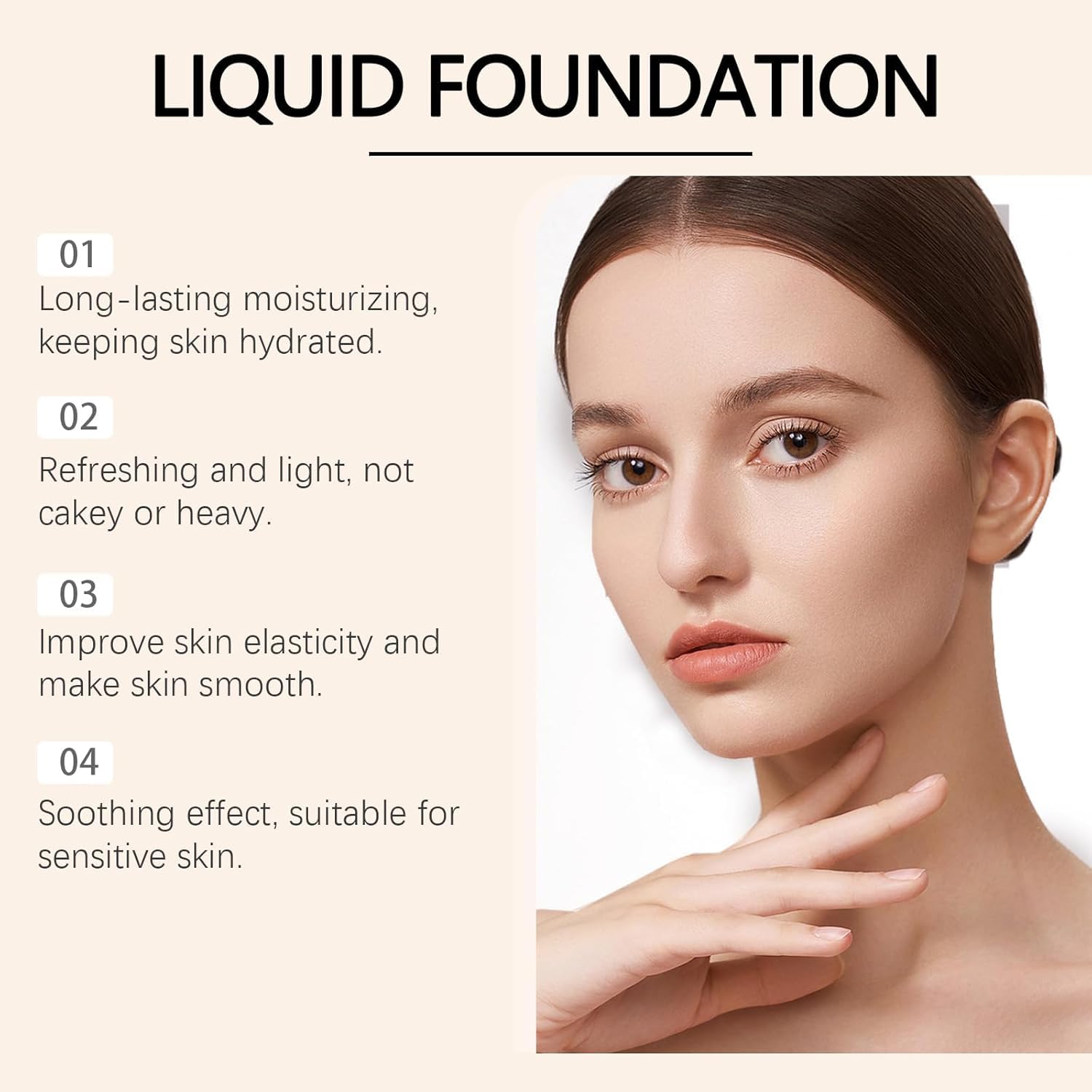 Infinite Love Maquillaje,Base De Maquillaje Que Cambia De Color SPF 50,Base Maquillaje Coreana,Base Maquillaje Antiedad,Duradera Para Corrector Antiedad Hidratante (2PCS) — view 4