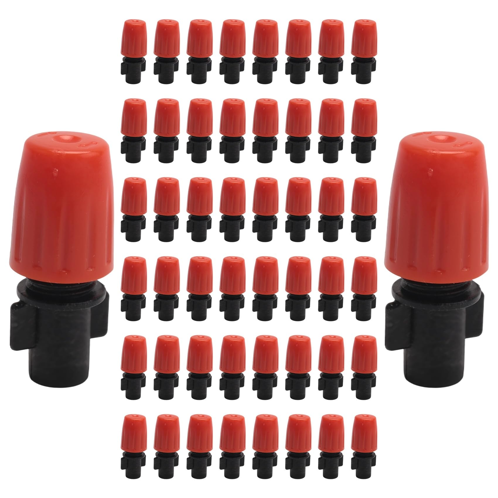 qimoi 50PCS Adjustable Garden Drip Irrigation Misting Nozzle Micro- Dripper Gardening Tools