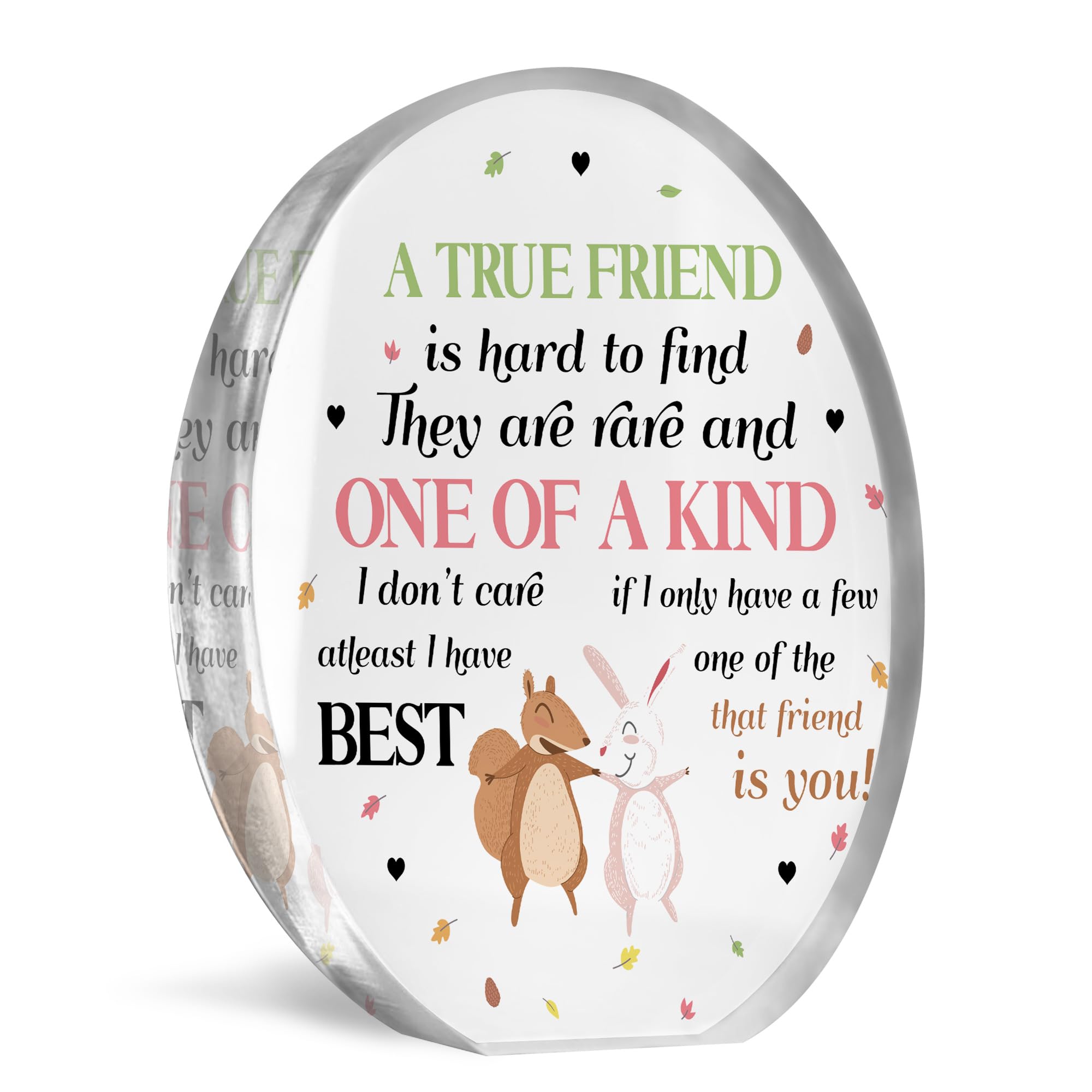 Red Ocean Gift For Best Friend BFF True Friend Gift Acrylic Plaque Best Friend Birthday Gift For Him Her Friendship Gift For Christmas Best Friend Sign Gift For Women Men Keepsake