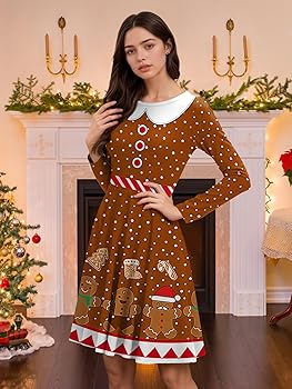 Amazon.com: PECHAR Christmas Dresses for Women Casual Swing Christmas Dress Xmas Print Holiday Long Sleeve Dress Bronze : Clothing, Shoes & Jewelry Amazon.com: PECHAR Christmas Dresses for Women Casual Swing Christmas Dress Xmas Print Holiday Long Sleeve Dress Bronze : Clothing, Shoes & Jewelry