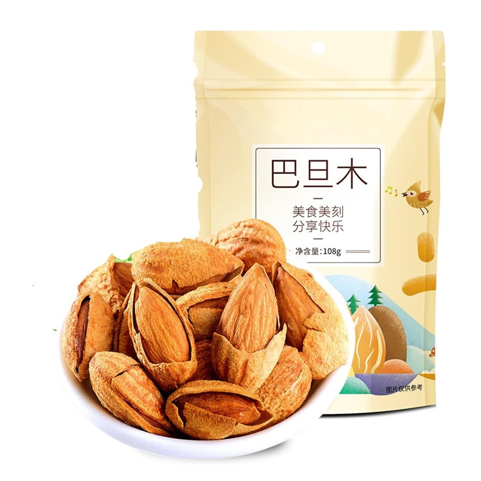 108 g de almendras, regordetas y crujientes con cada bocado, un refrigerio de nueces y semillas(4pcs)