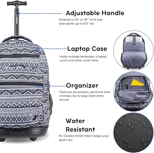Miniatura 5 de J World New York Mochila rodante de Sundance. Bolso portátil con ruedas, tribal, talla única.