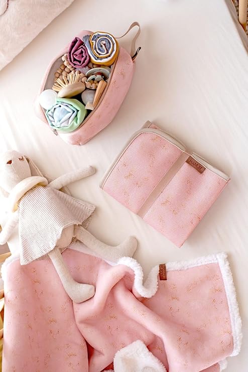 Fluffy Bebek Battaniyesi 80x100 Solid Pembe Kundak Puset Çift Taraflı Koyun Tüyü Battaniye 100x80
