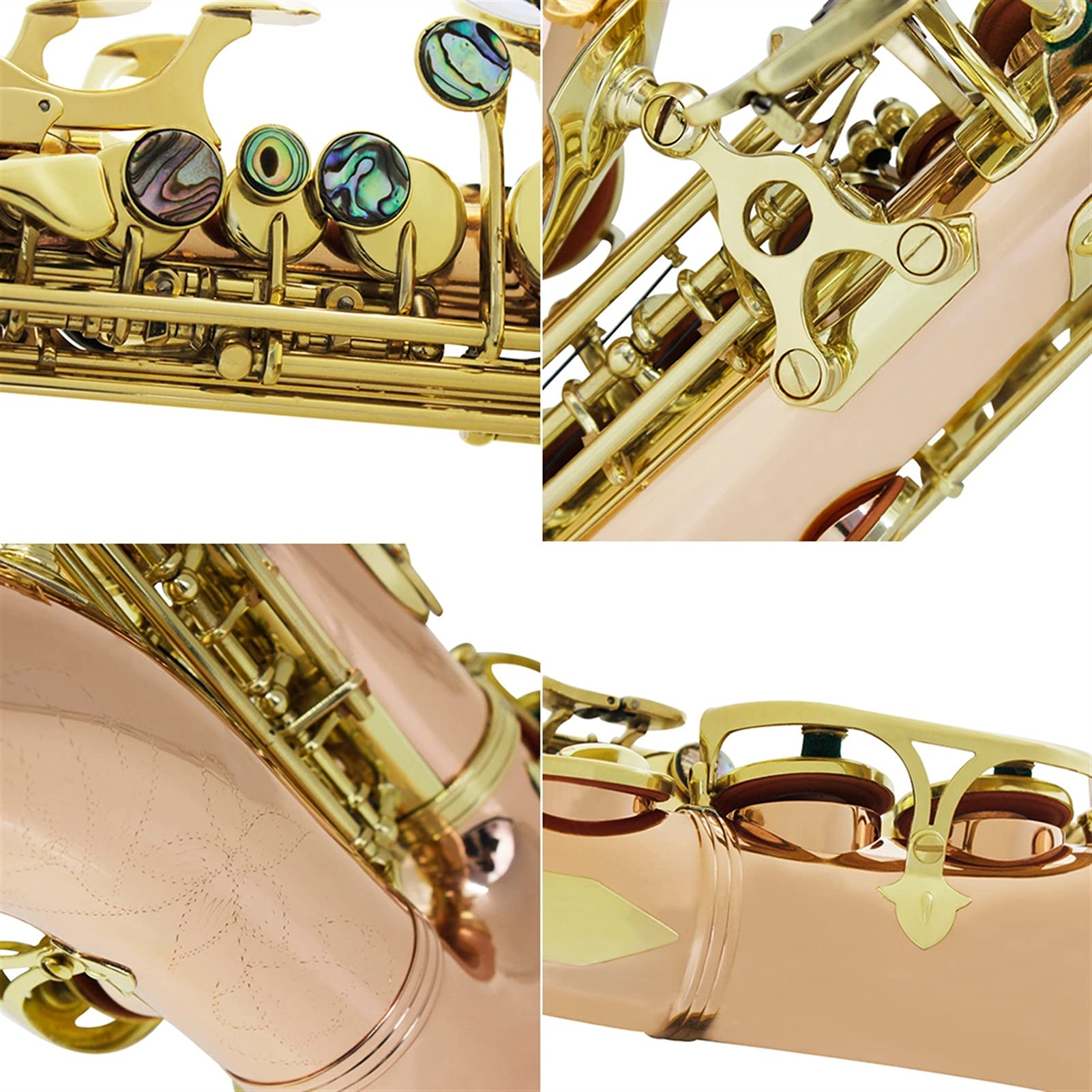 Schlüssel Typ Holzbläser Instrument Bb Sopran Saxophon Sax Phosphor Kupfer Holzblasinstrument Mit Etui Handschuhe Reinigungstuchbürste Saxophonband Mundstückbürste