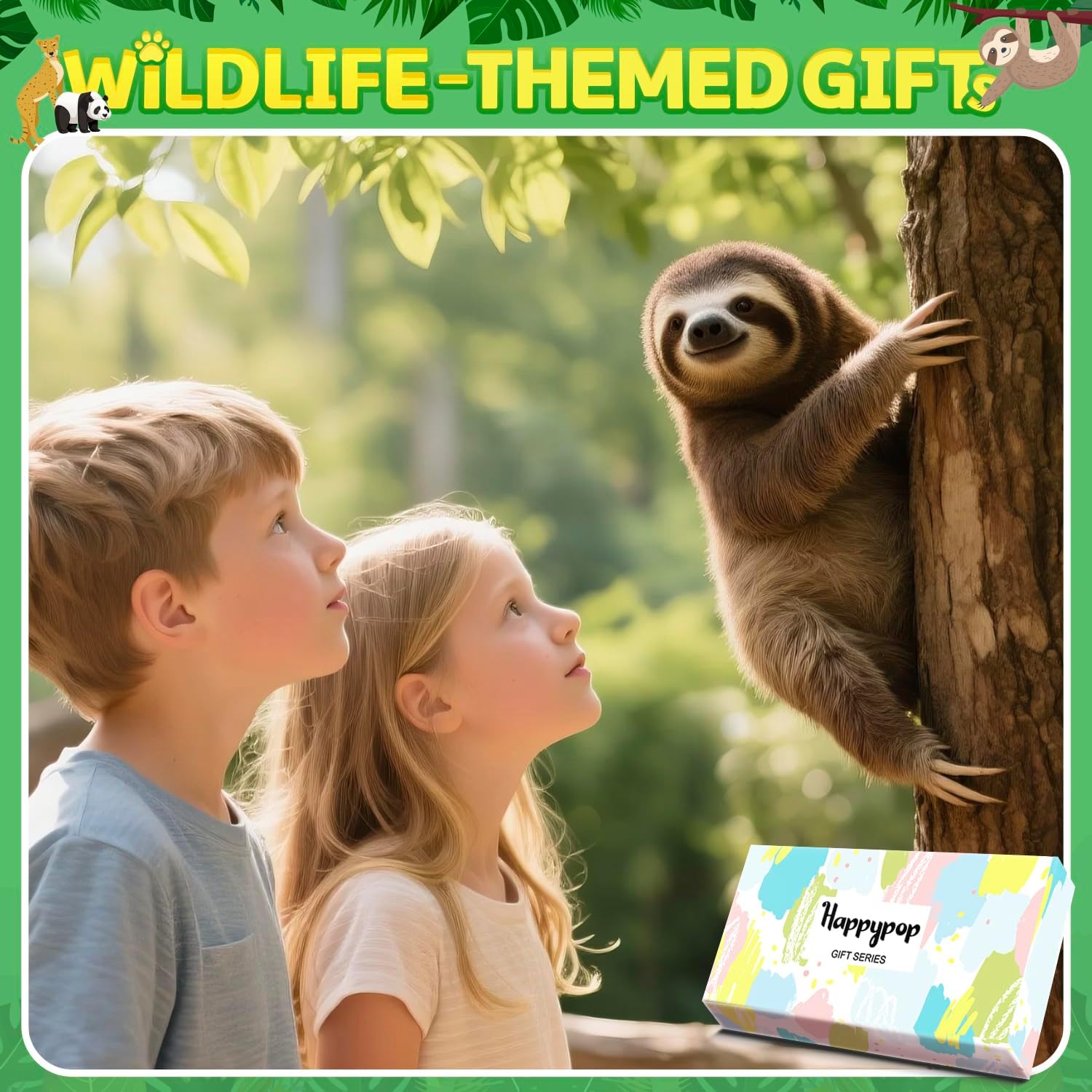 HAPPYPOP Sloth Socks for Kids - Funny Sloth Lover Gifts for Boys 4-6 Years Old, Cute Christmas Stocking Stuffers - Image 5