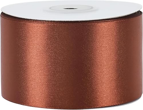 Miniatura 8 de MEEDEE Cinta de satén óxido  Cinta de satén de doble cara de 2 pulgadas por 25 yardas para Acción de Gracias, decoración de otoño, coronas, lazos,