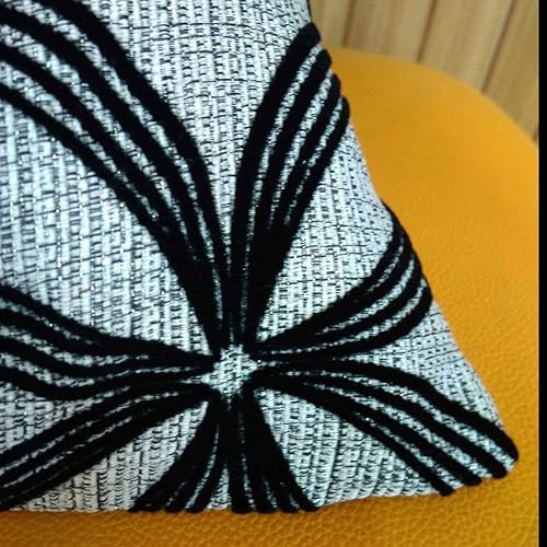 Miniatura 4 de Aitliving - Funda de almohada de algodón, diseño de bolero. Funda decorativa con diseño geométrico. En lona de algodón. Bordado, con costuras en