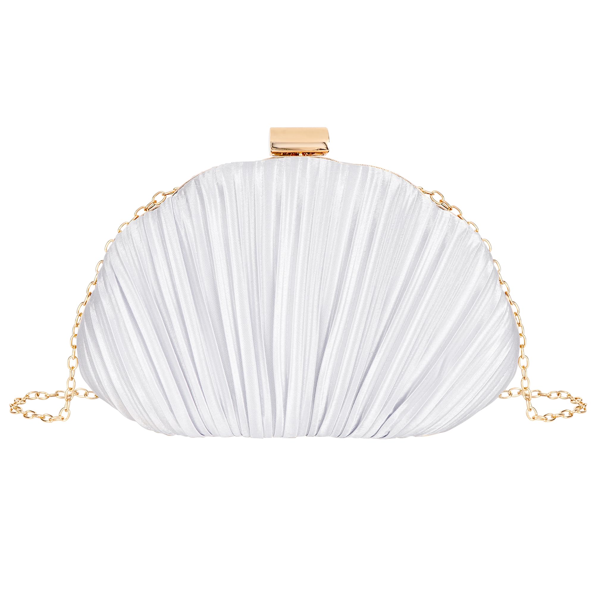 Women Seashell Evening Bag Purse Mermaid Chain Strap Clutch Handbag Shoulder Bag