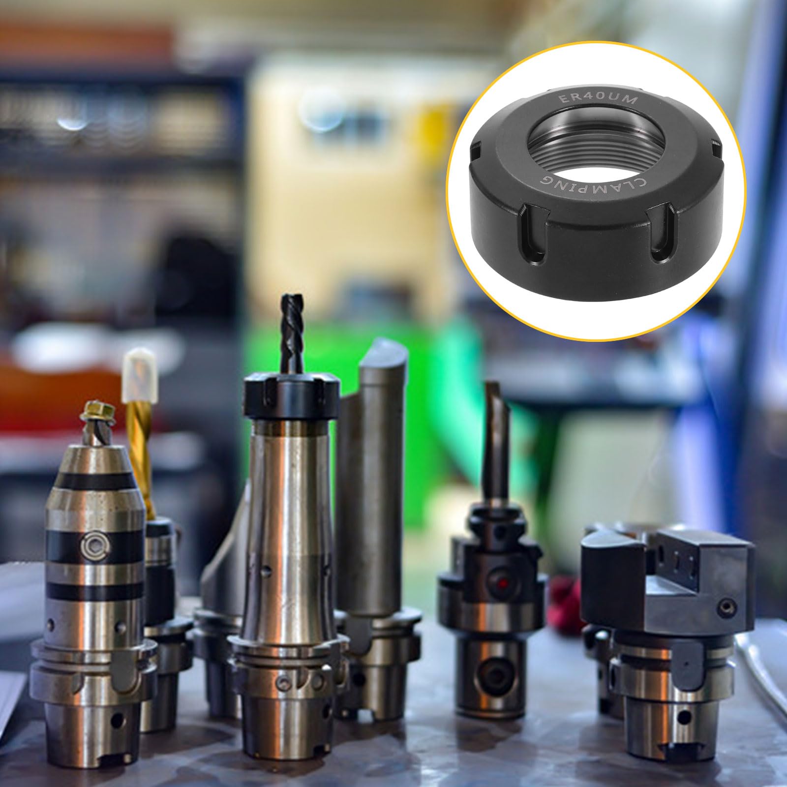 QUARKZMAN 4 Piezas De Tuercas De Sujeción ER40UM(M50) Para Portabrocas De Torno Y Fresadora CNC