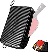 Vista 1 de Ping Pong Paddles Case Hard Table Tennis Paddle Bag Table Tennis Bat Cover Paddle EVA Bag Ping Pong Cases Zip Pocket Package Hold 2 Paddles & 6 Balls
