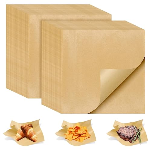 LOTMER Brown Deli Paper Sheets 100 PCS 12 x 12 Inch