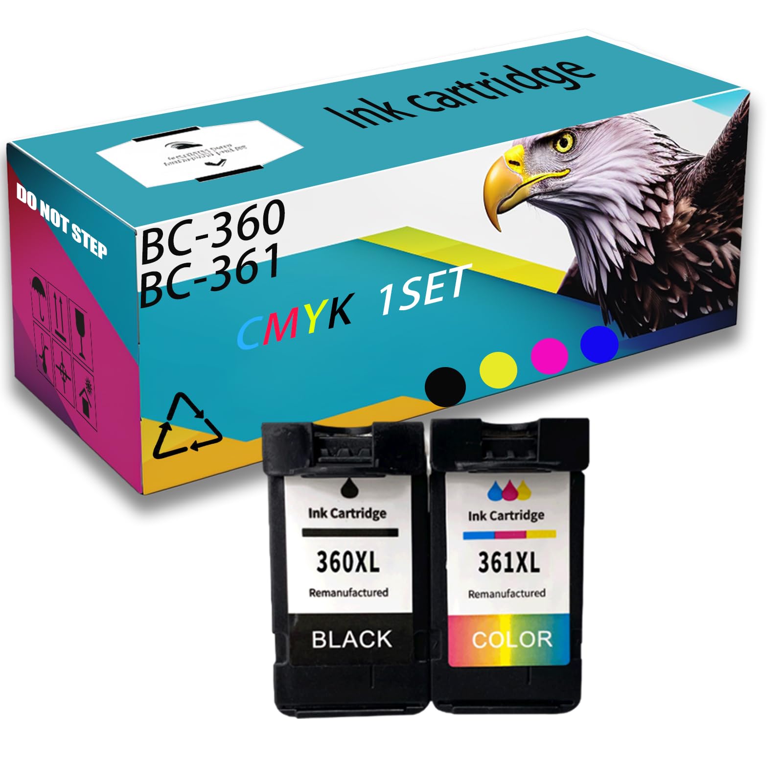 Canon BC-360 360XL　BC-361 361XL Amazon.com: Compatible for Canon BC-360 BC-361 Ink Cartridge