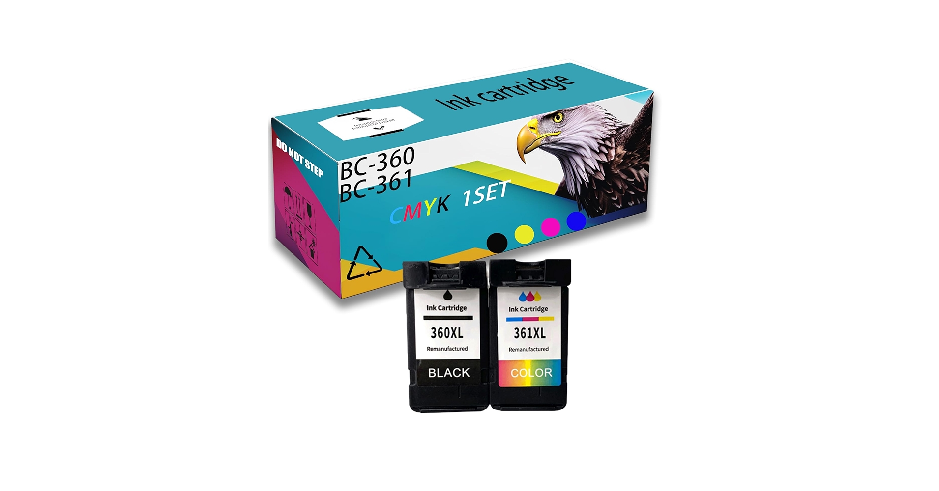 Canon BC-360 360XL　Canon BC-361 361XL Amazon.com: Compatible for Canon BC-360 BC-361 Ink Cartridge PIXMA