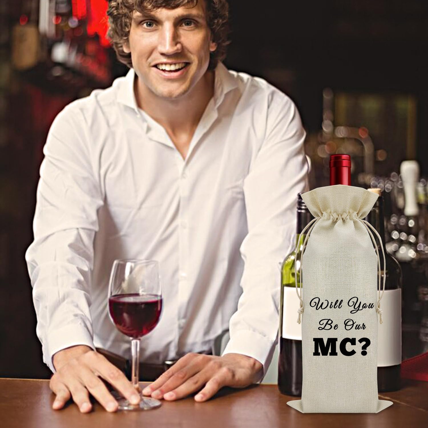 Wedding Officiant Proposal Gift Wine Bag Thank You Gifts for Wedding Officiant Wedding Coordinator Gifts for Wedding Day Wine Accessories Gifts for Wine Lovers Wedding Mc Gift Shower Host Gift