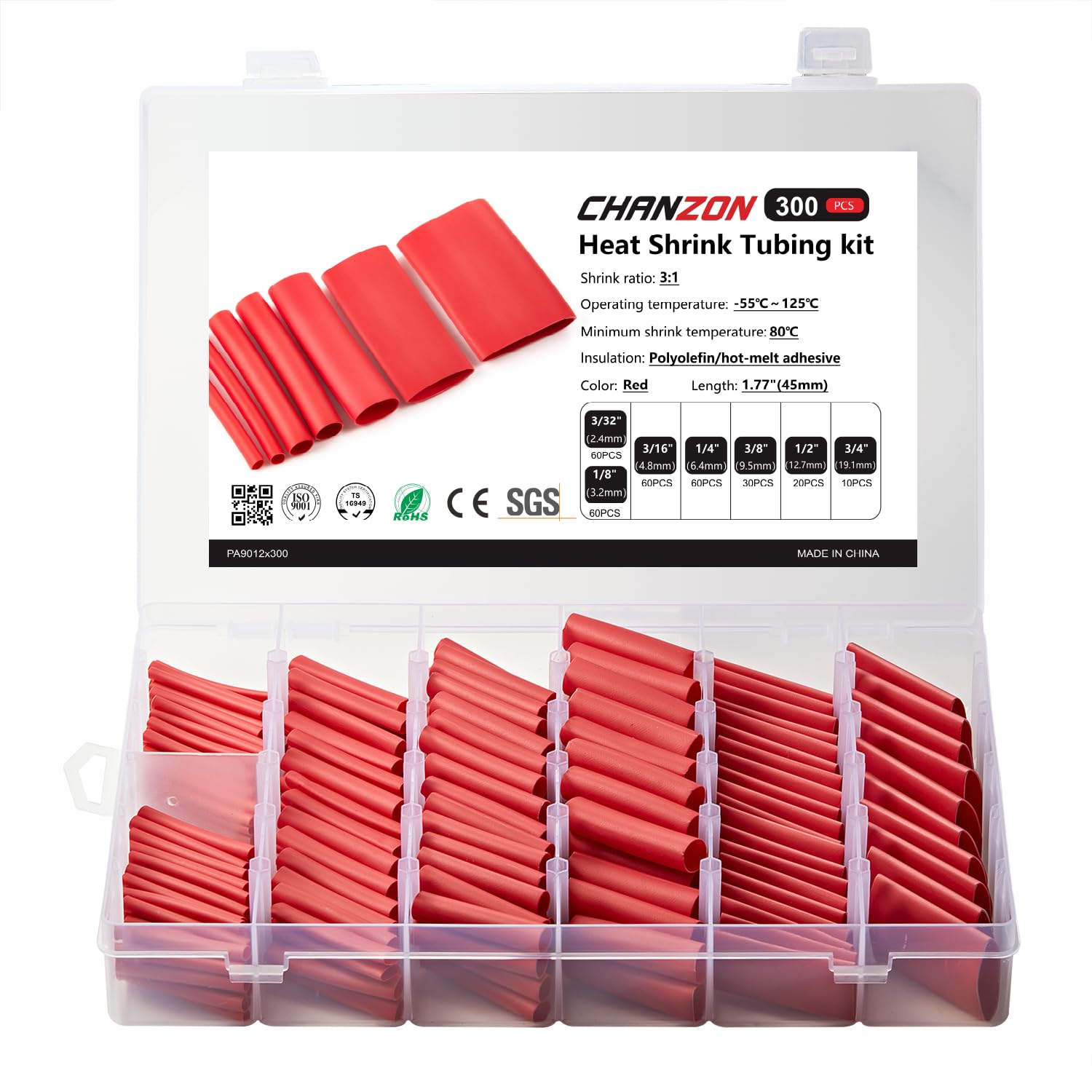 Tubo termorretráctil 3:1 rojo para proteger cables y proyectos de electrónica