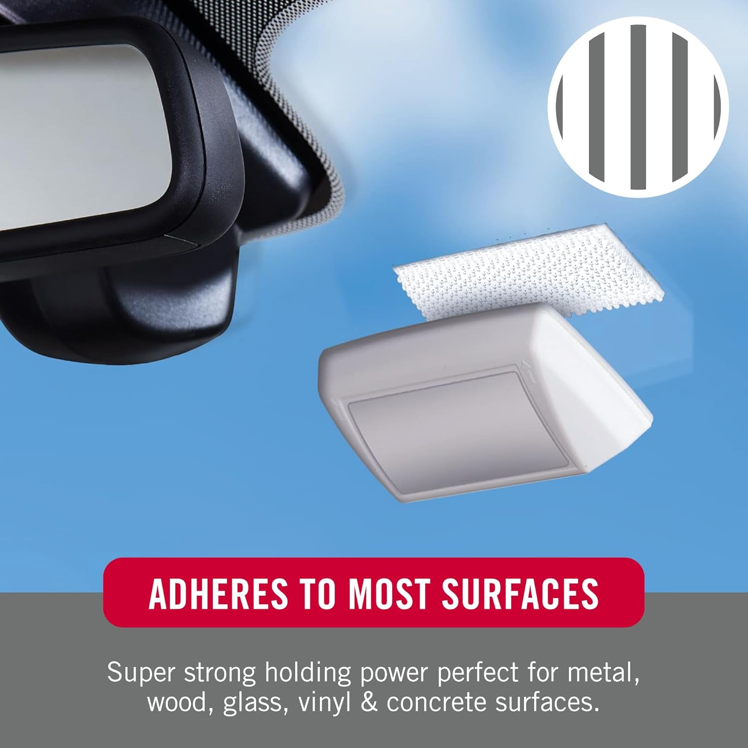 Velcro Brand Extreme Lock Snap Lock Mounting Strips with Adhesive | Heavy-Duty Hook-to-Hook Fasteners, Water & UV Resistant | Ideal for Toll Tags, Cameras, Routers & Signage | 4 Sets, 3x1 in, White