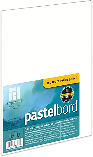 Miniatura 39 de Ampersand Art Supply Panel de pintura pastel: Serie Museo Pastelbord, blanco, perfil plano de 1/8 pulgadas, 9x12