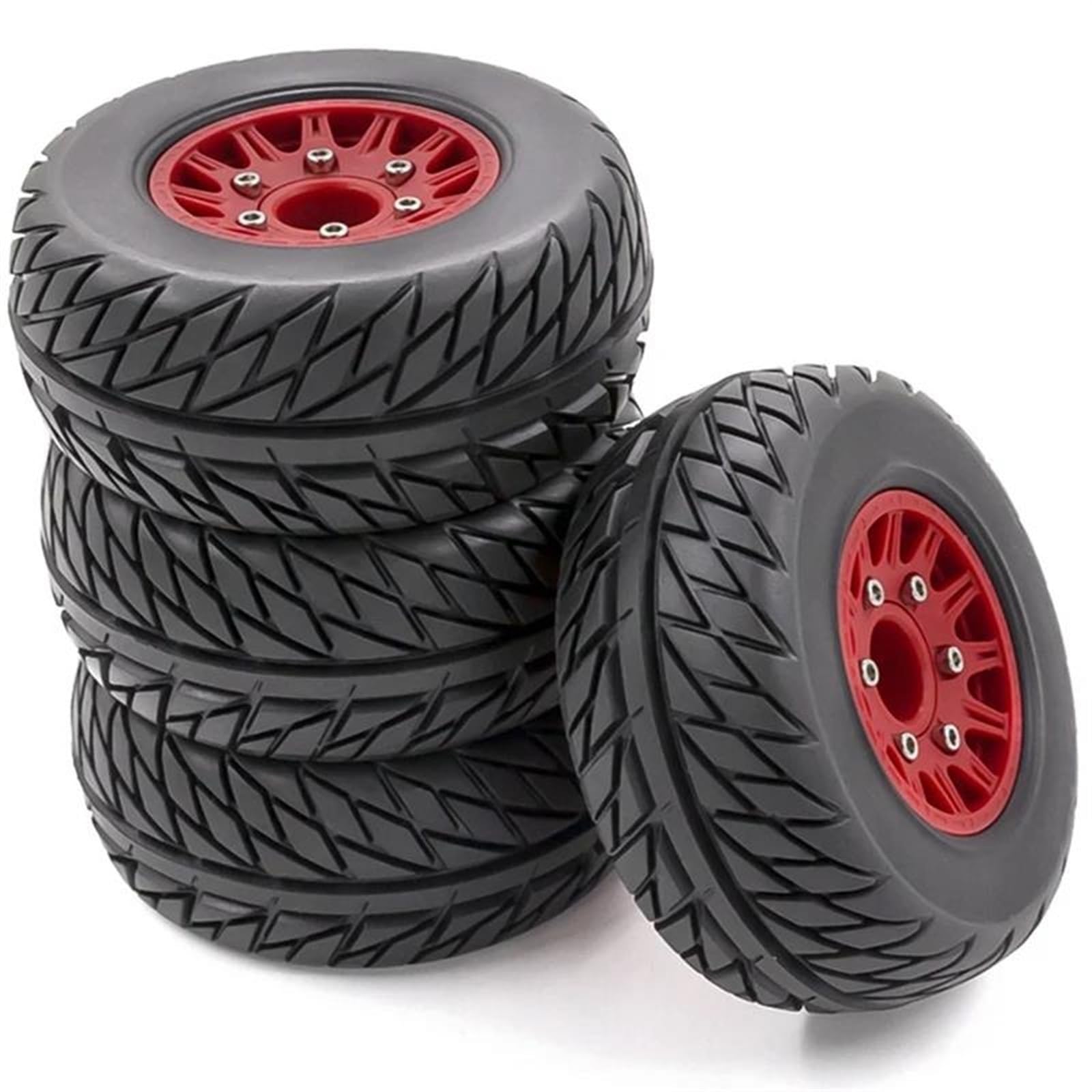 Llanta Beadlock Rueda para Traxxas para Arrma para Tamiya para HPI para Kyosho RC Car 4 Piezas 1/8 1/10 Neumático De Camión Recorrido Corto Rueda 12，14，17 Mm Hexagonal