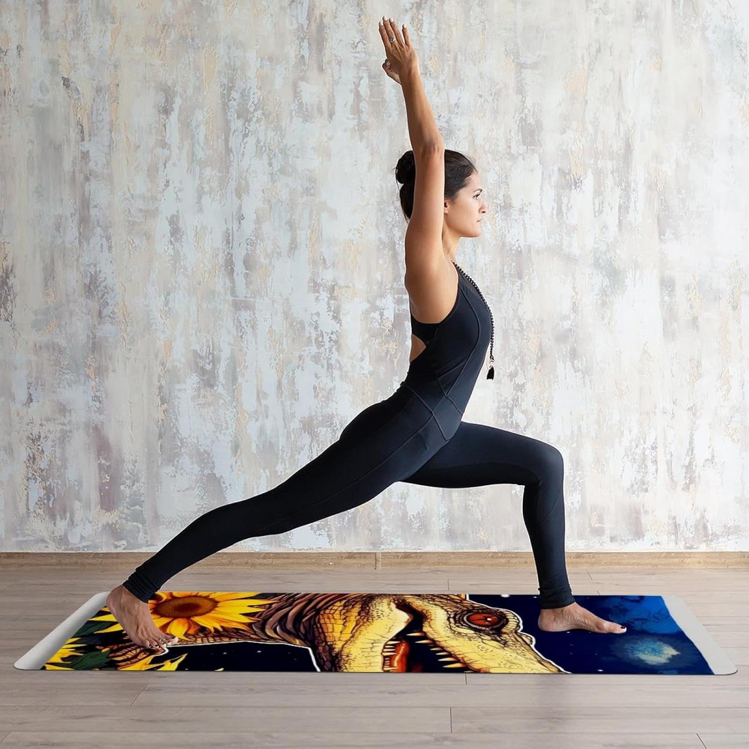 Yoga Towel, Crocodile Star Sunflower Non Slip Sweat Absorbent Hot Yoga Mat Towel for Hot Yoga, Pilates and Fitness - 72.8" x 26.8"
