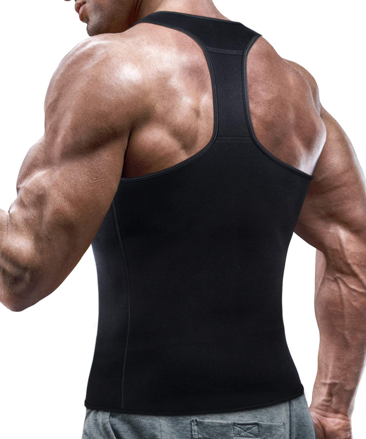 DoLoveY Men Sweat Sauna Vest Waist Trainer Body Shaper Hot Neoprene Sport Fitness Gym Workout Tank Top