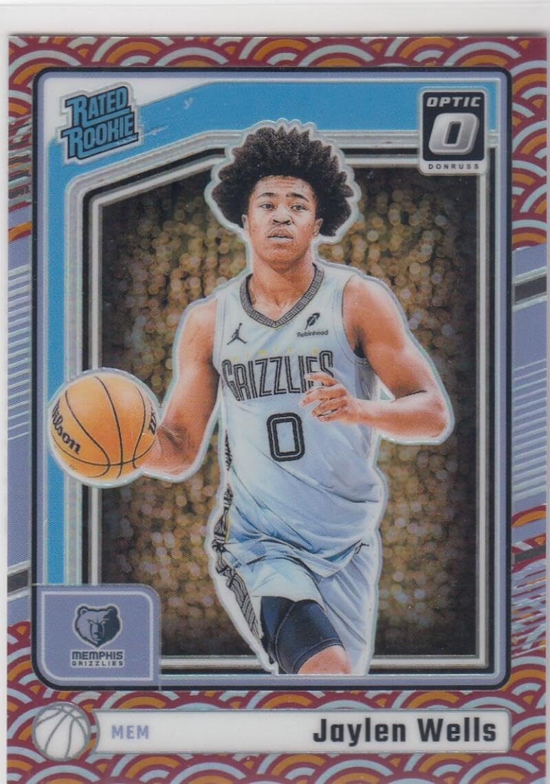 Basketball Trading Card 2024-25 Donruss Optic Base Rated Rookies Photon #252 Jaylen Wells Rated Rookie EX/NM Grizzlies