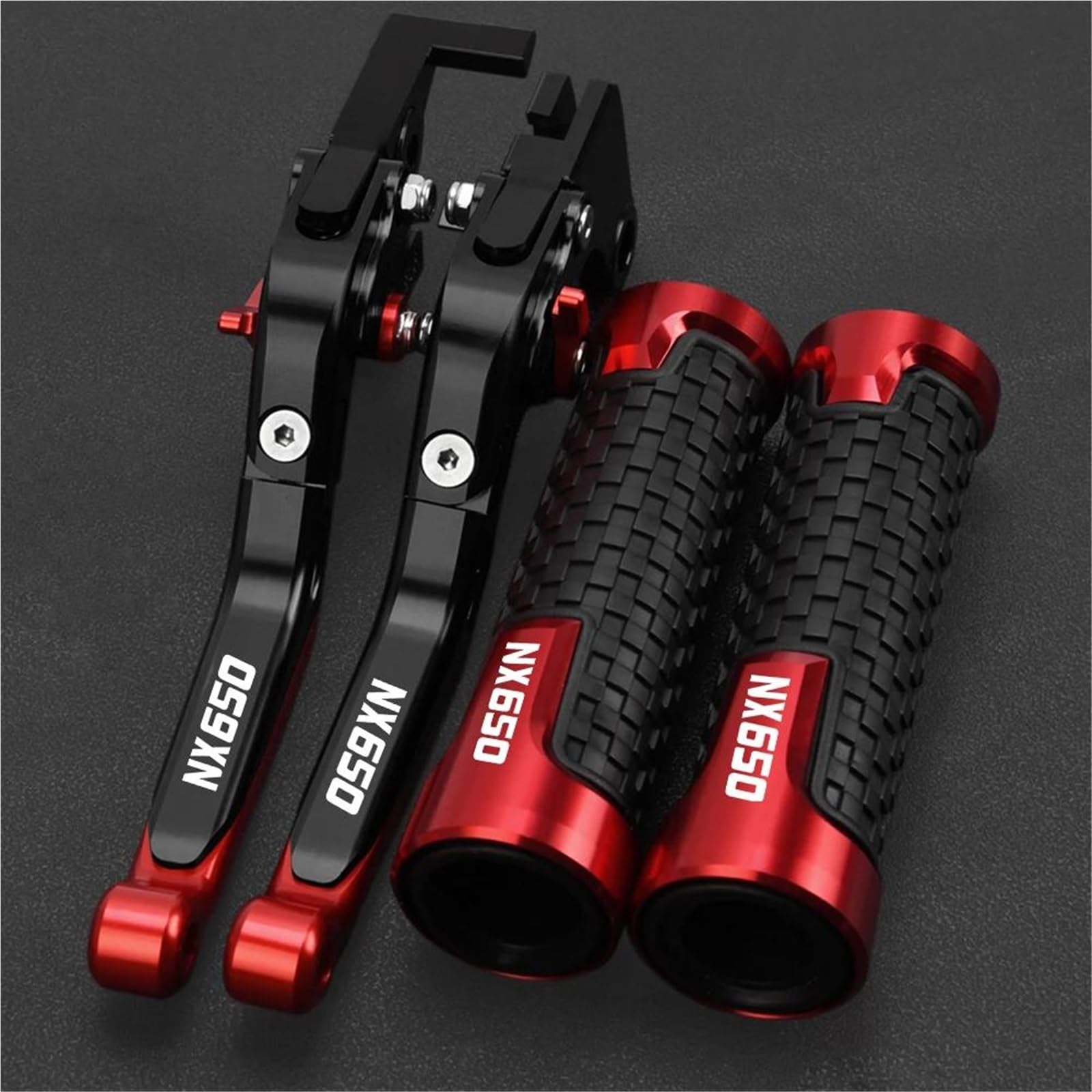 Leviers d'embrayage pivotants anti-casse rouge pour Dominator NX650