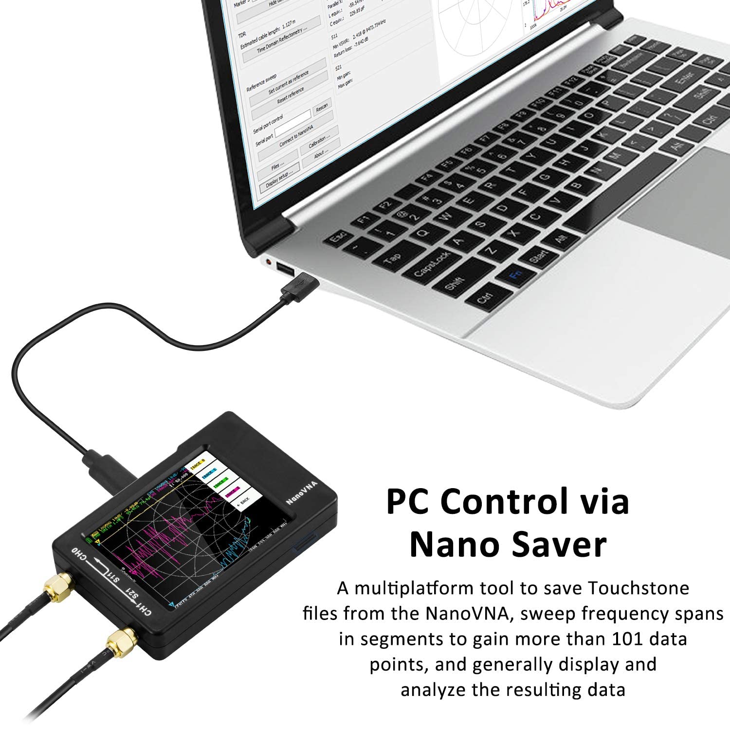 [Upgraded] AURSINC NanoVNA-H Vector Network Analyzer 10KHz -1.5GHz Latest HW Version 3.6 | HF VHF UHF Antenna Analyzer Measuring S Parameters, Voltage Standing Wave Ratio, Phase, Delay, Smith Chart